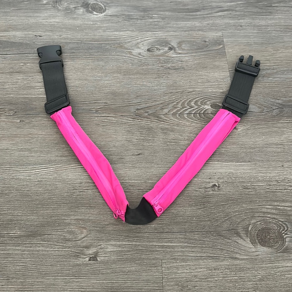 Double pocketed mini fanny pack for outdoor activities/running
